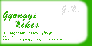 gyongyi mikes business card
