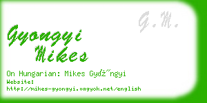 gyongyi mikes business card
